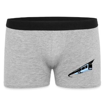 Wuppertal Schwebebahn bunt - Männer Boxer Shorts - Grau meliert - Vorne