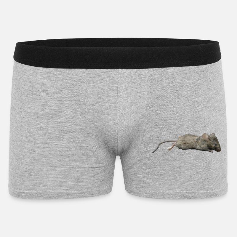 Maus - Männer Boxer Shorts - Grau meliert