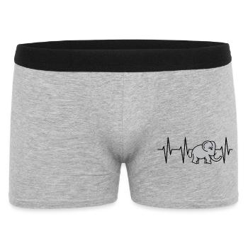 pulse elephant trunk heartbeat comic symbol cute - Men's Boxer Shorts - heather grey - Front