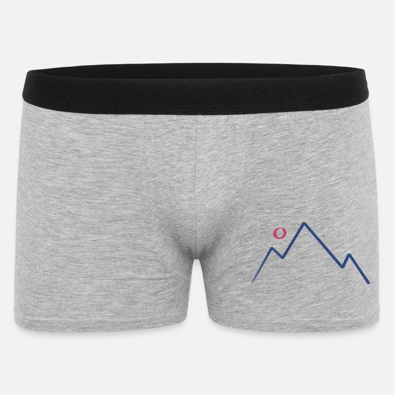 Mountain Sun - Männer Boxer Shorts - Grau meliert