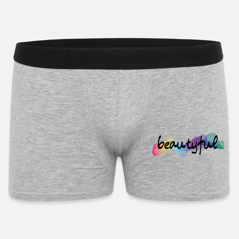 beautyful wunderschön - Männer Boxer Shorts - Grau meliert