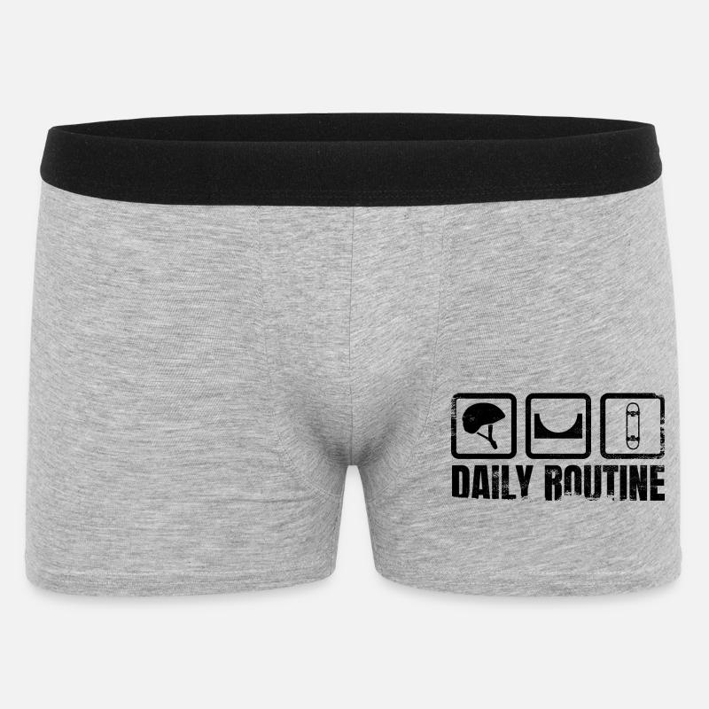 Tägliche Routine - Männer Boxer Shorts - Grau meliert
