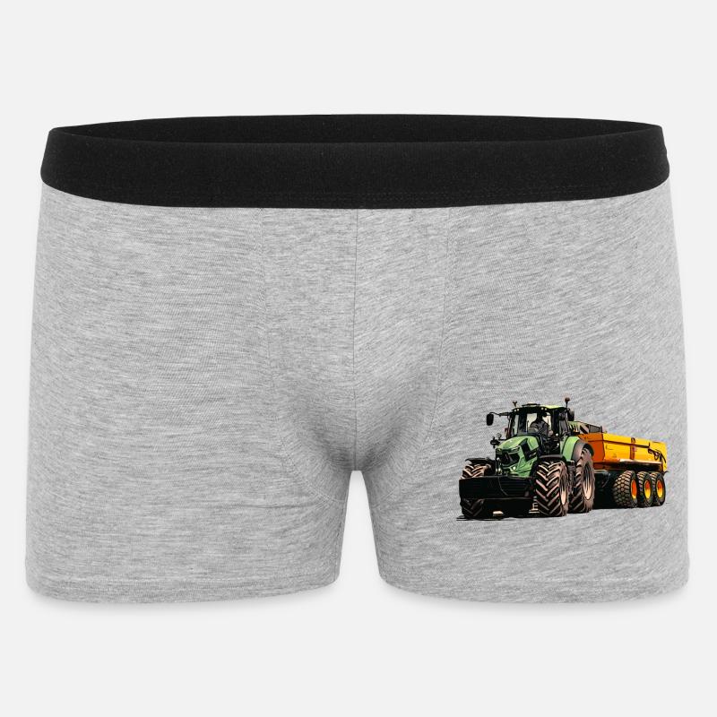 Deutz med tipvogn - Boxer Shorts til mænd - grå meleret