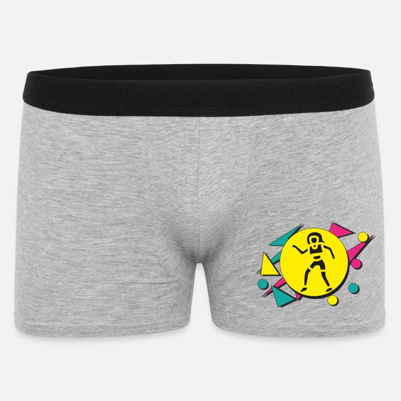 80s Dancer - Männer Boxer Shorts - Grau meliert