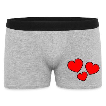 LOVE. COUPLE. JUST MARRIED. Bachelorette party. VALENTINE'S DAY. - Men's Boxer Shorts - heather grey - Front