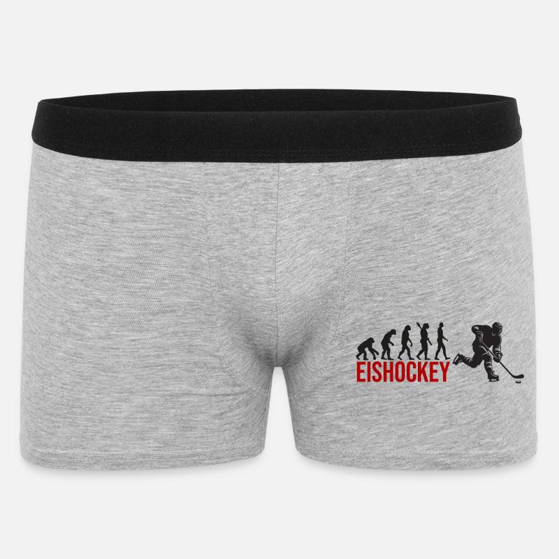 Evolution Eishockey - Männer Boxer Shorts - Grau meliert