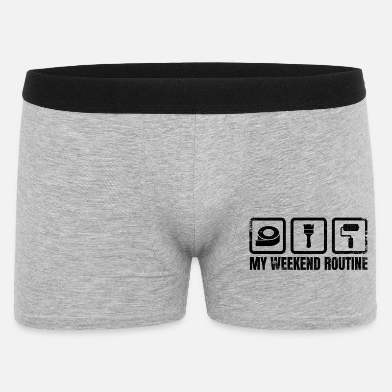 Maler Wochenendroutine - Männer Boxer Shorts - Grau meliert