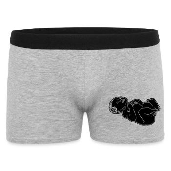 Illustration d’ombre de bébé nouveau-né - Boxer Homme - gris chiné - Devant