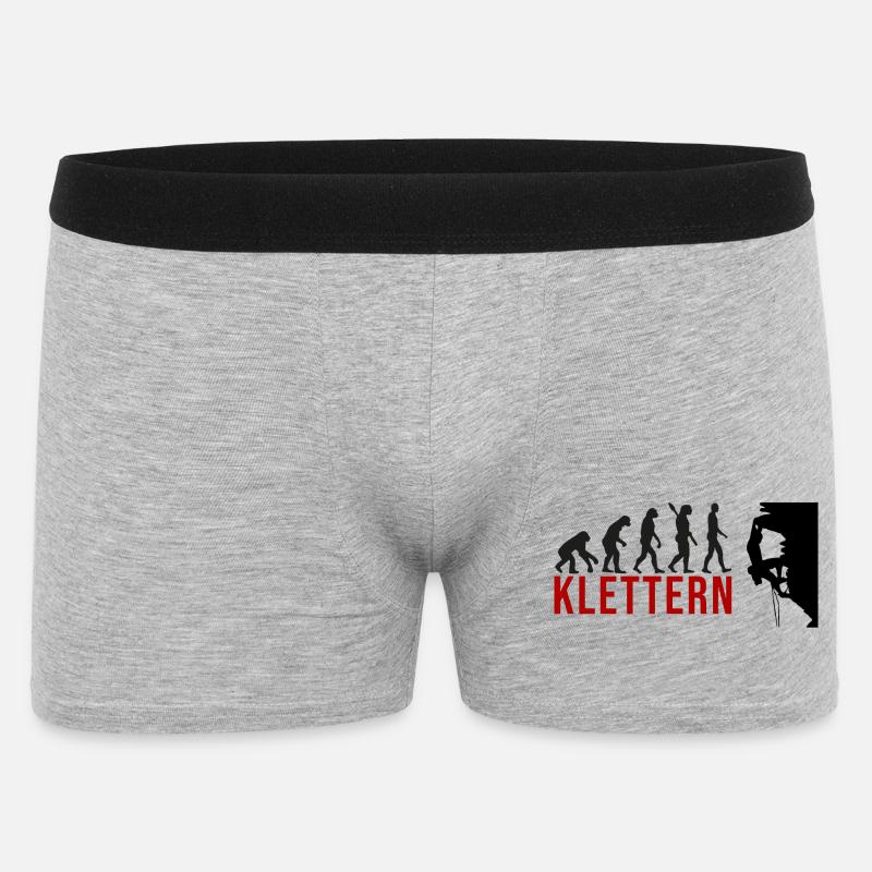 Ecolution Klettern - Männer Boxer Shorts - Grau meliert
