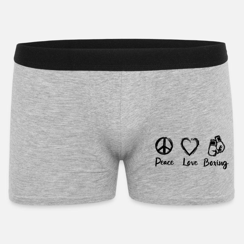Boxer Liebe - Männer Boxer Shorts - Grau meliert