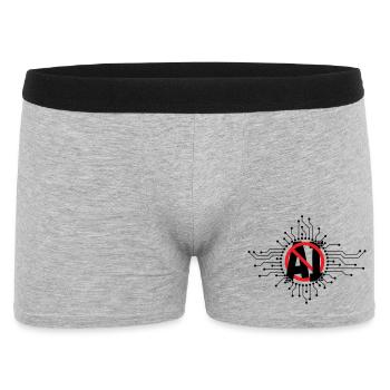 Stop, don't use artificial intelligence, AI. - Men's Boxer Shorts - heather grey - Front