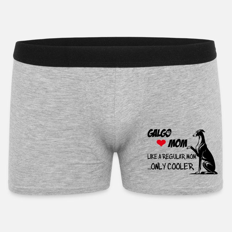 Galgo Mom - Männer Boxer Shorts - Grau meliert
