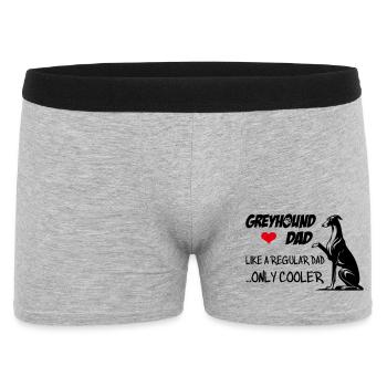 Greyhound Dad - Männer Boxer Shorts - Grau meliert - Vorne