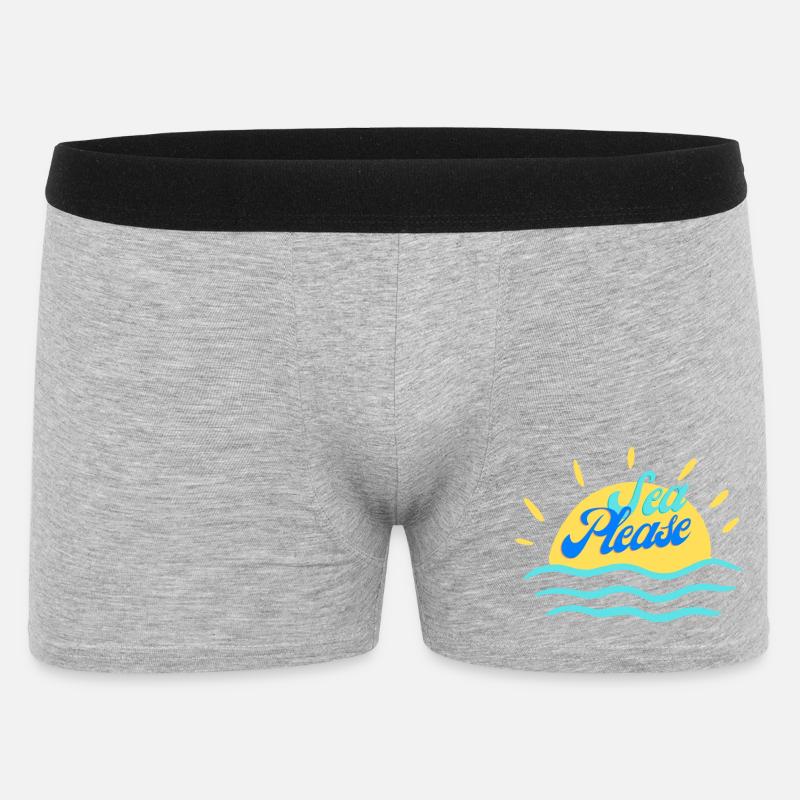 Meer bitte - Männer Boxer Shorts - Grau meliert