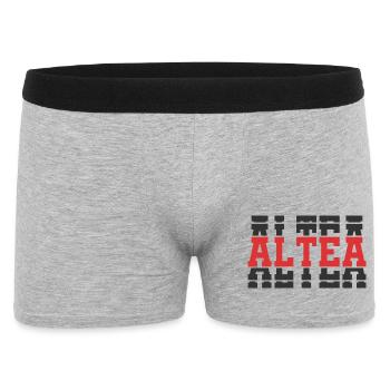 Altea T-Shirt T-Shirt Geschenkidee gestapelter Text - Männer Boxer Shorts - Grau meliert - Vorne