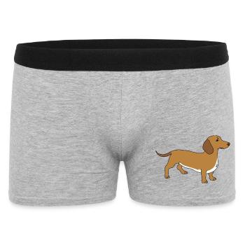 Dachshund - Men's Boxer Shorts - heather grey - Front