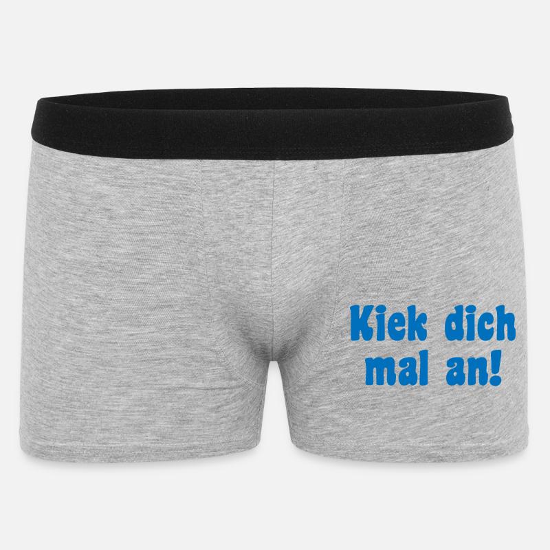 Modell Spruch Berliner - Männer Boxer Shorts - Grau meliert