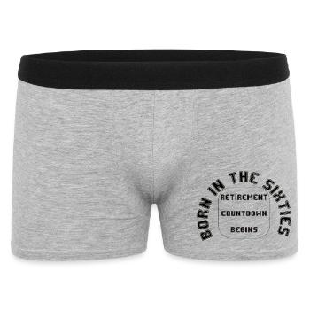 Born in the Sixties, Retirement, Retirement - Men's Boxer Shorts - heather grey - Front