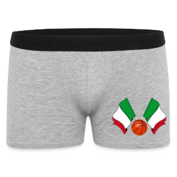 Two Italian Flags Basketball Italy - Men's Boxer Shorts - heather grey - Front