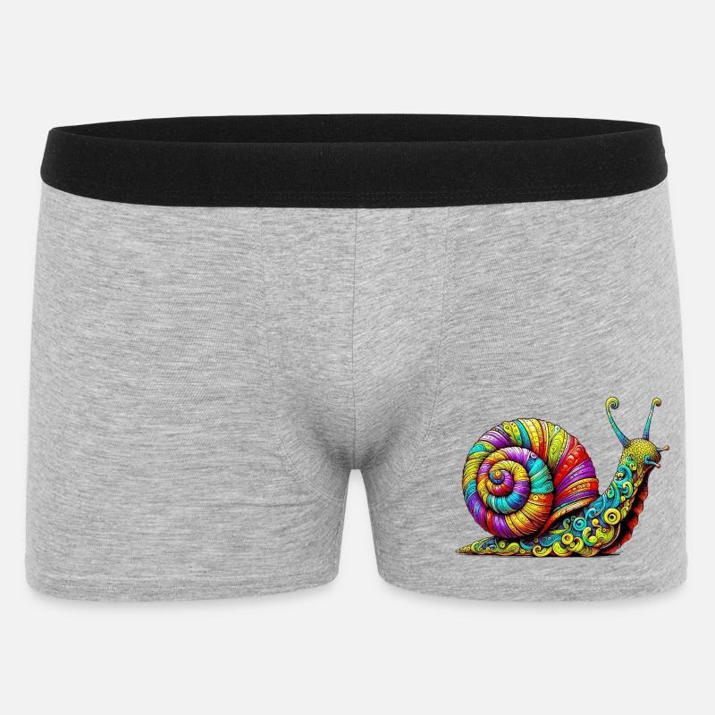Escargot - Boxer Homme - gris chiné