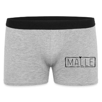 Malle Party Crew - Männer Boxer Shorts - Grau meliert - Vorne