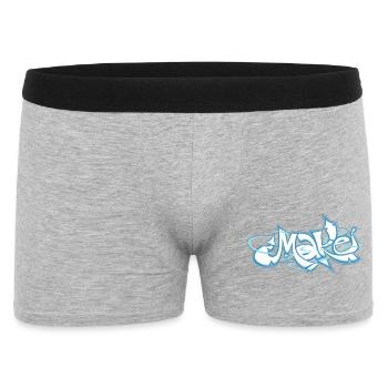 Blue word make graffiti - Men's Boxer Shorts - heather grey - Front