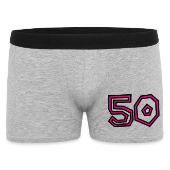 50 - Männer Boxer Shorts - Grau meliert - Vorne