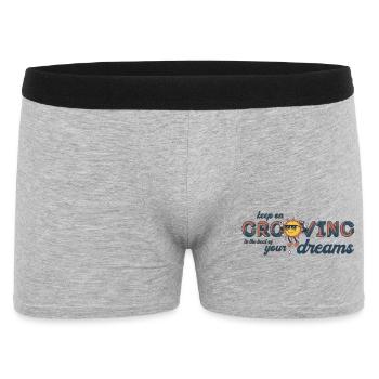 Keep On Grooving 70th Retro Music Saying - Men's Boxer Shorts - heather grey - Front