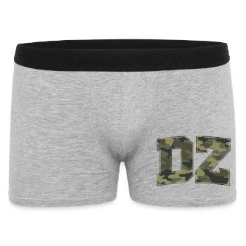 Militärischer Tarnbrief 3D - Männer Boxer Shorts - Grau meliert - Vorne