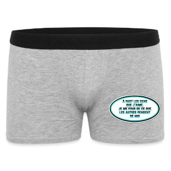 I don't care what people think of me - Men's Boxer Shorts - heather grey - Front
