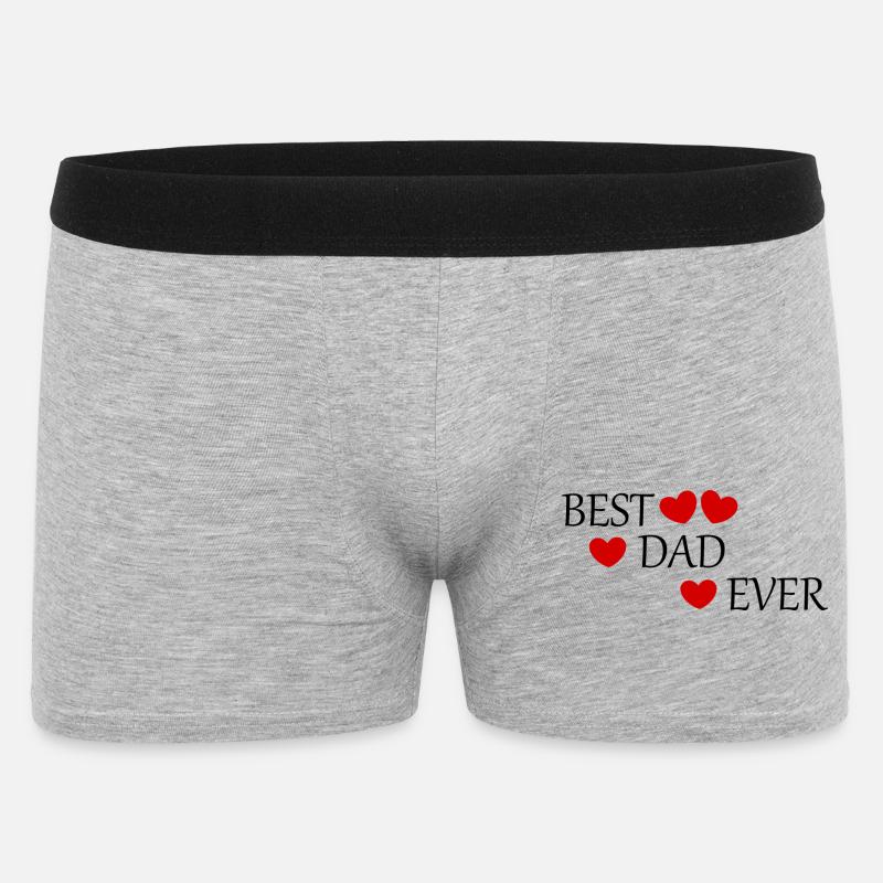 Geschenk Vater Geschenkidee Vatertag Geschenk Papa - Männer Boxer Shorts - Grau meliert