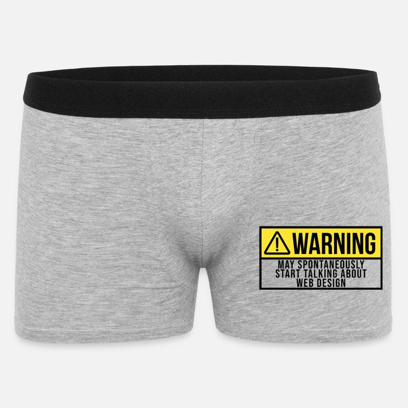 Conception de sites web - Boxer Homme - gris chiné