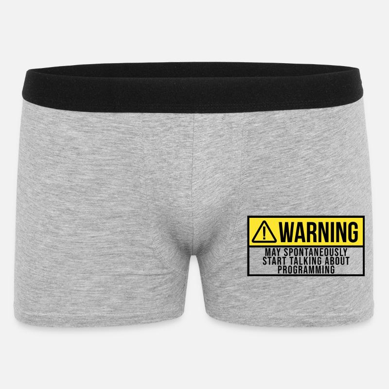 programmation - Boxer Homme - gris chiné