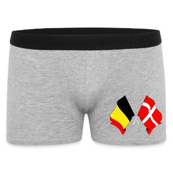 Drapeau de la Belgique et drapeau du Danemark - Boxer Homme - gris chiné - Devant