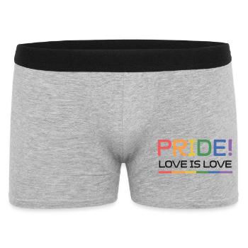 LGBTQ-Pride-Monat - Pride. Liebe ist Liebe - Männer Boxer Shorts - Grau meliert - Vorne
