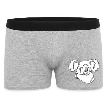 Koala Linienkunst - Männer Boxer Shorts - Grau meliert - Vorne
