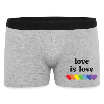 LGBT Pride Month - Love is Love - Men's Boxer Shorts - heather grey - Front