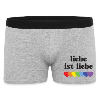 Mois de la fierté LGBT - Liebe ist Liebe - Boxer Homme - gris chiné - Devant