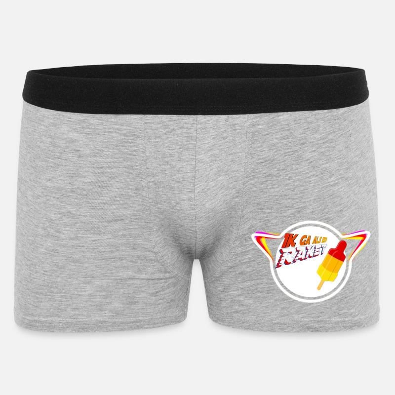 Popsicle Retro Planet - Männer Boxer Shorts - Grau meliert