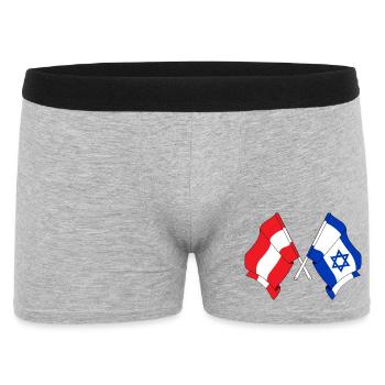 Flag Austria, flag Israel - Men's Boxer Shorts - heather grey - Front