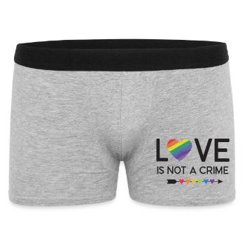 Mois de la fierté LGBT - L’amour n’est pas un crime - Boxer Homme - gris chiné - Devant