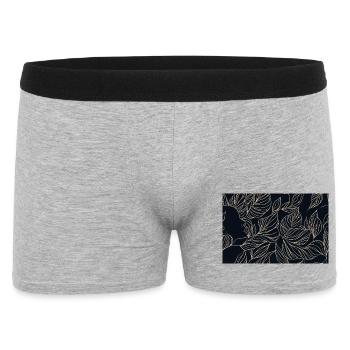 Golden Leaf Face Silhouette - Men's Boxer Shorts - heather grey - Front