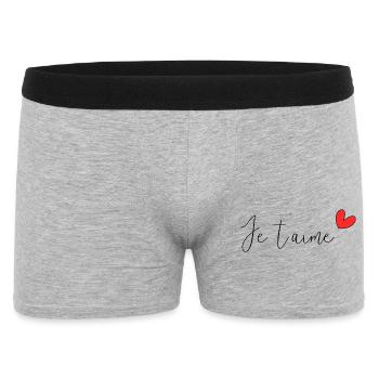 FÊTE DES PÈRES. BONNE FÊTE PAPA. PAPA. BONNE FÊTE. - Boxer Homme - gris chiné - Devant