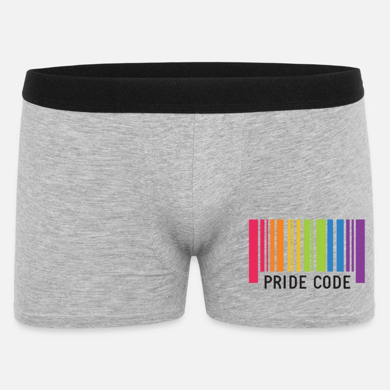 LGBT Pride Month - Pride Code - Men's Boxer Shorts - heather grey
