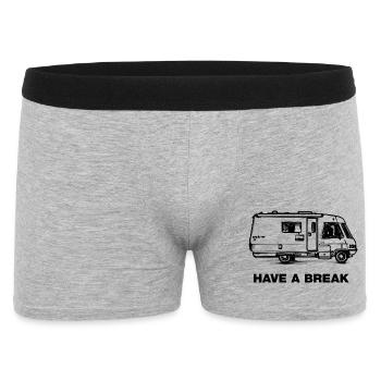 Have A Break... Camper - Männer Boxer Shorts - Grau meliert - Vorne