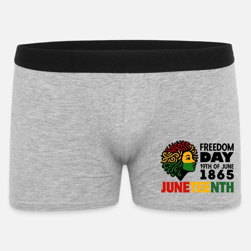 Juneteenth - Männer Boxer Shorts - Grau meliert