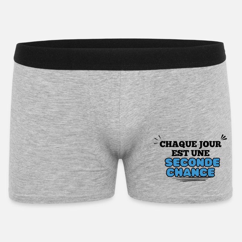 Surtitre Esperance Seconde Chance - Boxer Homme - gris chiné