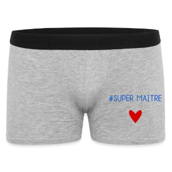 MEISTER. MEISTER. VIELEN DANK. DANKE, MEISTER. MEISTER - Männer Boxer Shorts - Grau meliert - Vorne