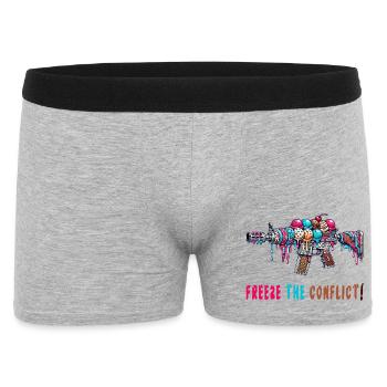Crème glacée Conflict Freeze - Boxer Homme - gris chiné - Devant