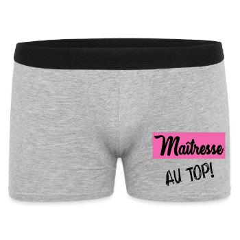 MAÎTRESSE. MERCI. MERCI MAÎTRESSE. MAITRESSE - Boxer Homme - gris chiné - Devant